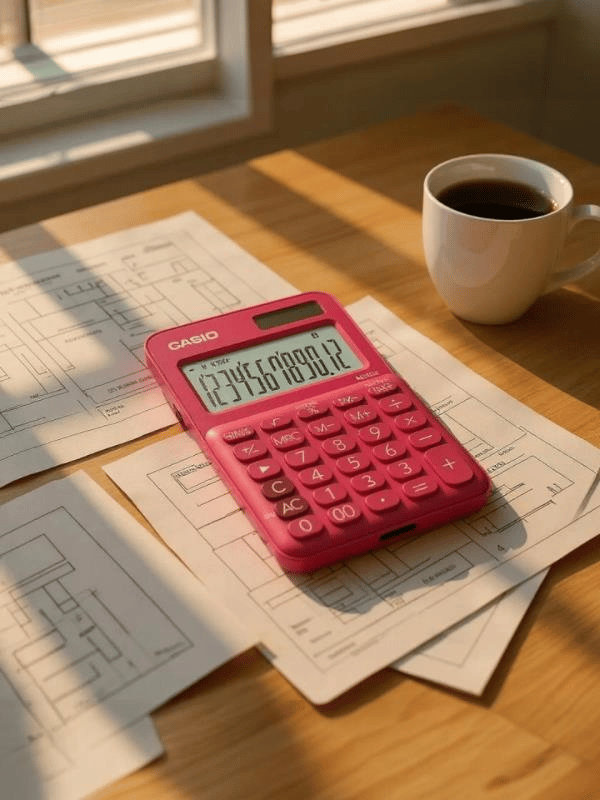 Casio MS-20UC-RD 12 Hane Koyu Pembe Masa Üstü Hesap Makinesi