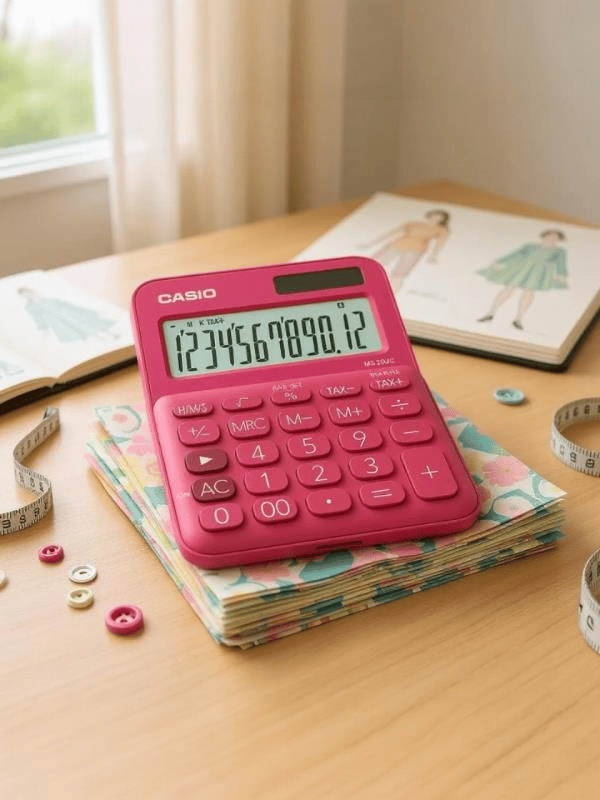 Casio MS-20UC-RD 12 Hane Koyu Pembe Masa Üstü Hesap Makinesi