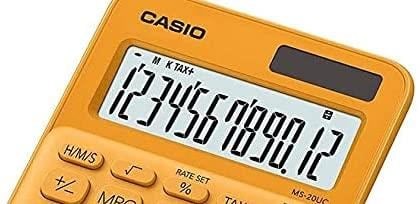 Casio MS-20UC-RG 12 Hane Turuncu Masa Üstü Hesap Makinesi