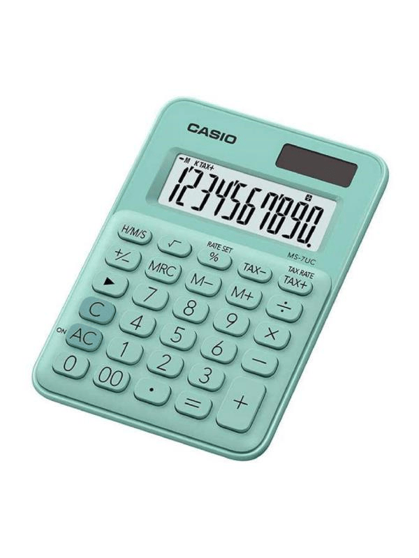 Casio MS-7UC-GN 10 Hane Yeşil Masa Üstü Hesap Makinesi