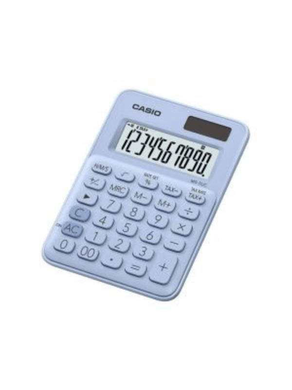 Casio MS-7UC-LB 10 Hane Açık Mavi Masa Üstü Hesap Makinesi