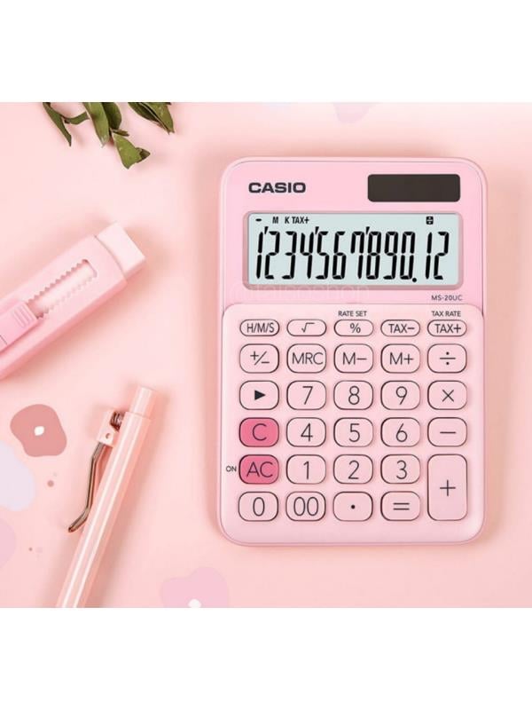 Casio MS-7UC-PK 10 Hane Açık Pembe Masa Üstü Hesap Makinesi