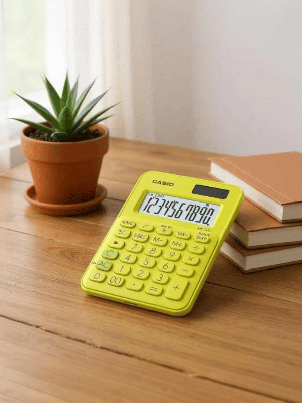 Casio MS-7UC-YG 10 Haneli Çim Yeşili Masaüstü Hesap Makinesi