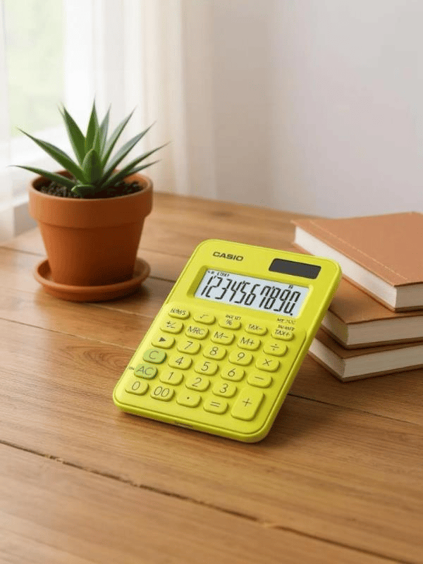 Casio MS-7UC-YG 10 Haneli Çim Yeşili Masaüstü Hesap Makinesi