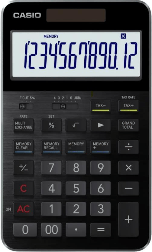 Casio S100X-BK-DJ Profesyonel 12 Hane Masa Üstü Hesap Makinesi