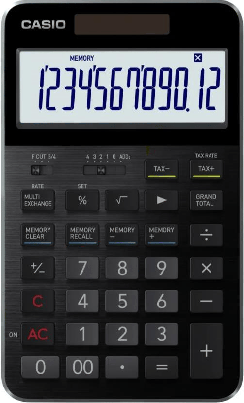 Casio S100X-BK-DJ Profesyonel 12 Hane Masa Üstü Hesap Makinesi