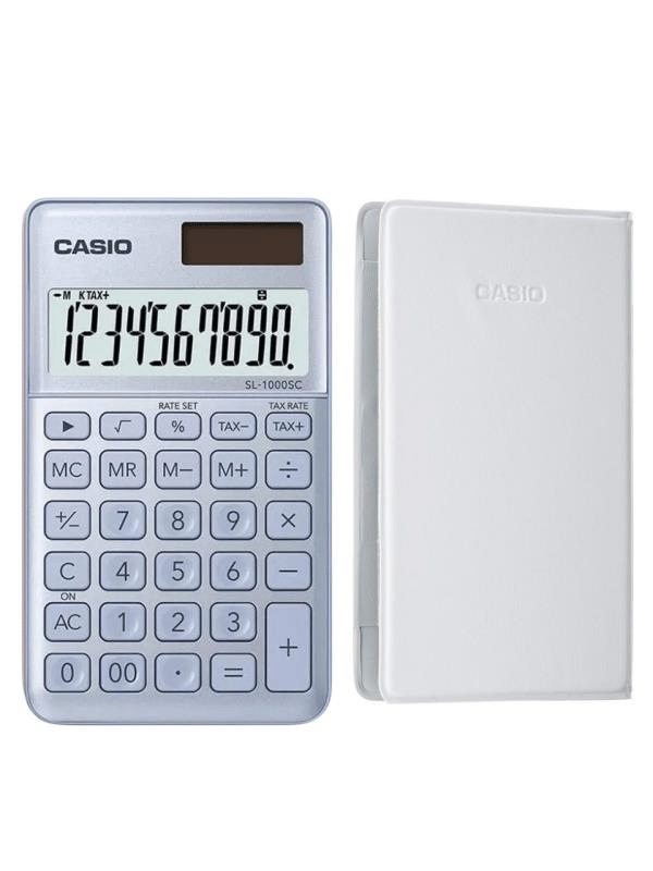 Casio SL-1000SC-BU Cep Tipi 10 Hane Mavi Hesap Makinesi