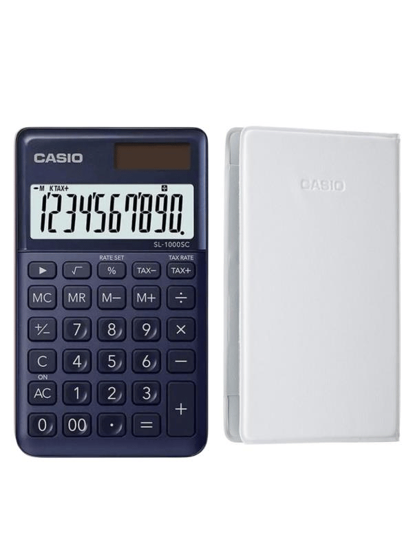 Casio SL-1000SC-NY 10 Haneli Lacivert Cep Tipi Hesap Makinesi 