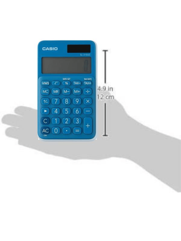 Casio SL-310UC-BU Cep Tipi 10 Hane Mavi Hesap Makinesi