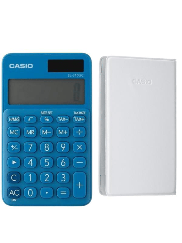 Casio SL-310UC-BU Cep Tipi 10 Hane Mavi Hesap Makinesi