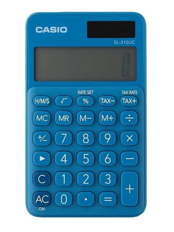 Casio SL-310UC-BU Cep Tipi 10 Hane Mavi Hesap Makinesi