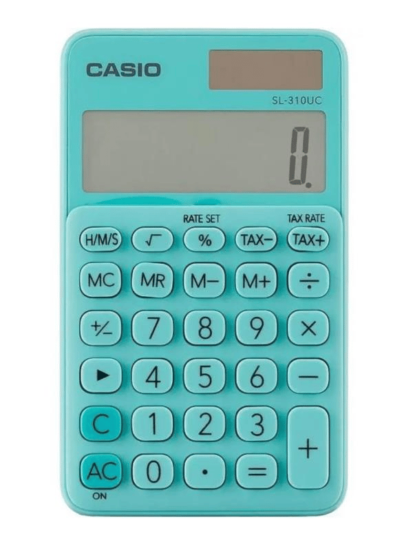 Casio SL-310UC-GN Cep Tipi 10 Hane Yeşil Hesap Makinesi
