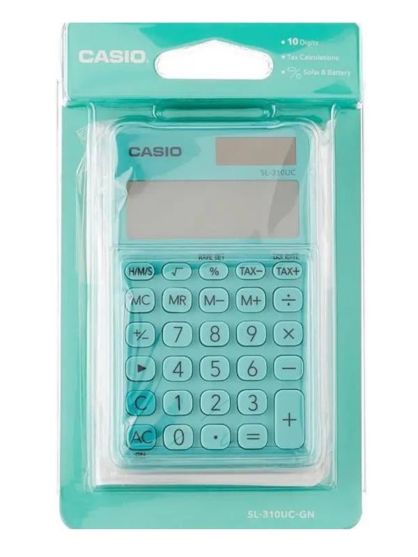 Casio SL-310UC-GN Cep Tipi 10 Hane Yeşil Hesap Makinesi