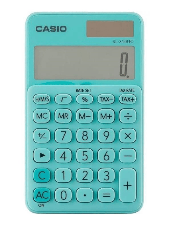 Casio SL-310UC-GN Cep Tipi 10 Hane Yeşil Hesap Makinesi