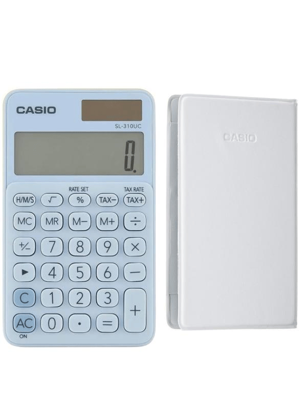 Casio SL-310UC-LB Cep Tipi 10 Hane Açık Mavi Hesap Makinesi