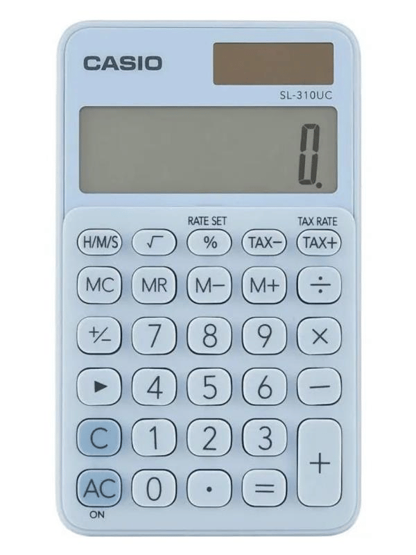 Casio SL-310UC-LB Cep Tipi 10 Hane Açık Mavi Hesap Makinesi