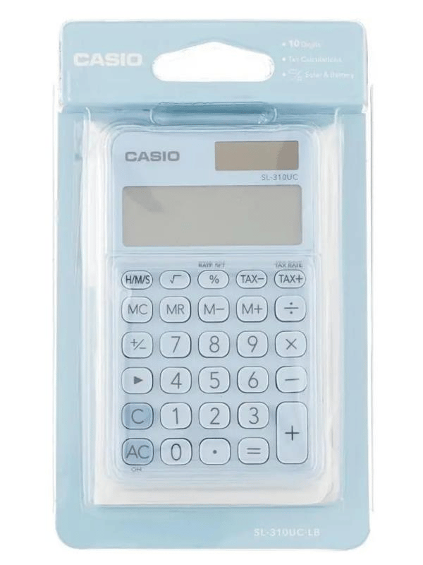 Casio SL-310UC-LB Cep Tipi 10 Hane Açık Mavi Hesap Makinesi