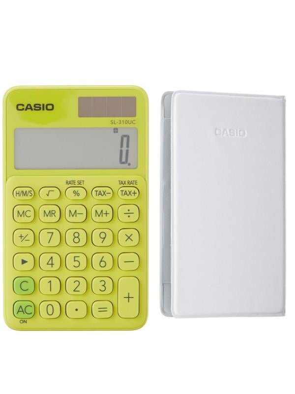 Casio SL-310UC-YG Cep Tipi 10 Hane Çim Yeşili Hesap Makinesi