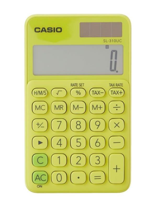 Casio SL-310UC-YG Cep Tipi 10 Hane Çim Yeşili Hesap Makinesi