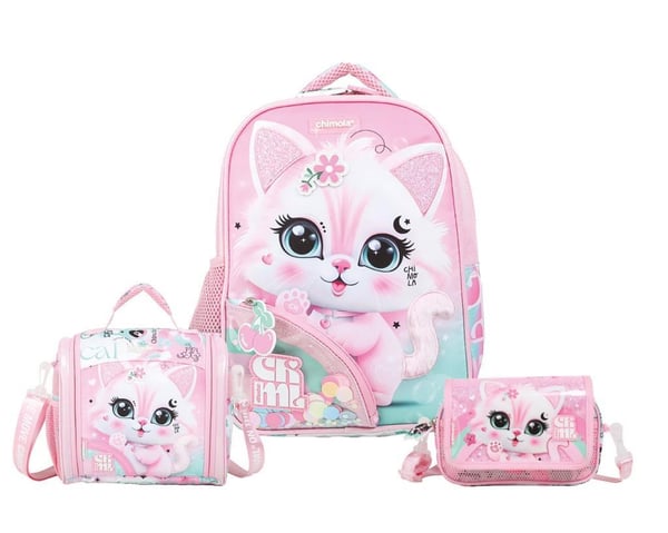 Chimola Cute Kitty 3'lü Okul Çanta Seti | 16