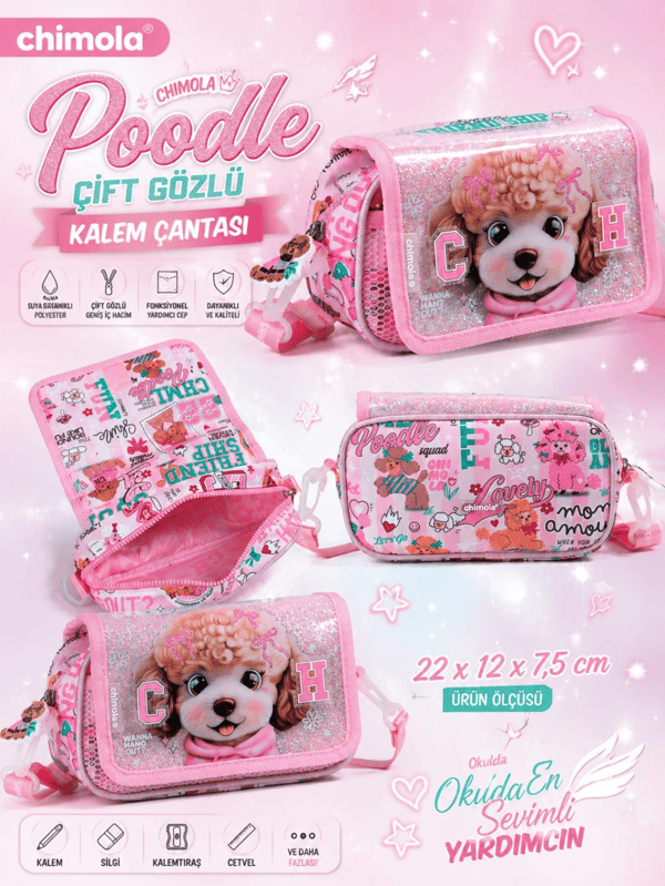 Chimola Poodle 3'lü Okul Çanta Seti | 16