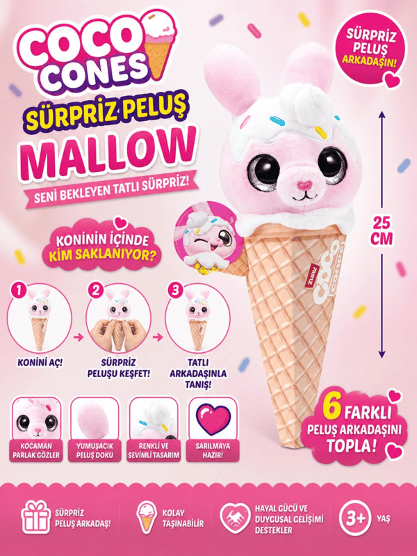 Coco Cones Sürpriz Peluş Mallow