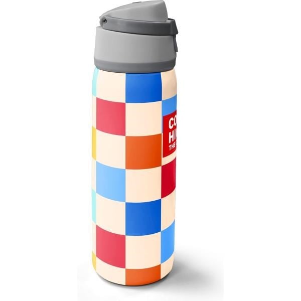 Coral High Çok Renkli Dama Desenli Pipetli ve Direkt İçim Çelik Termos 800 ml 38503