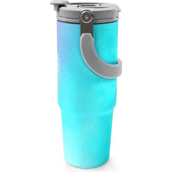 Coral High Çok Renkli Desenli Pipetli ve Direkt İçim Çelik Termos 900 ml 38737