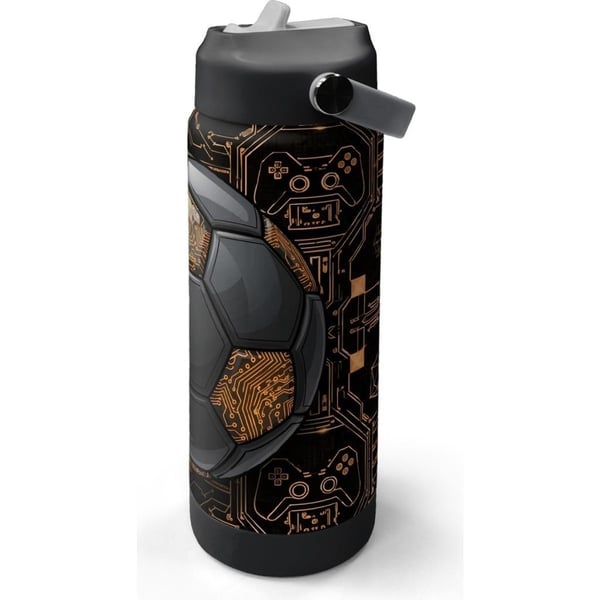 Coral High Futbol Desenli Katlanır Ağızlıklı Çelik Termos 650 ml 38317