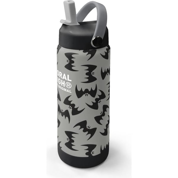 Coral High Gri Siyah Yarasa Desenli Katlanır Ağızlıklı Çelik Termos 650 ml 38326