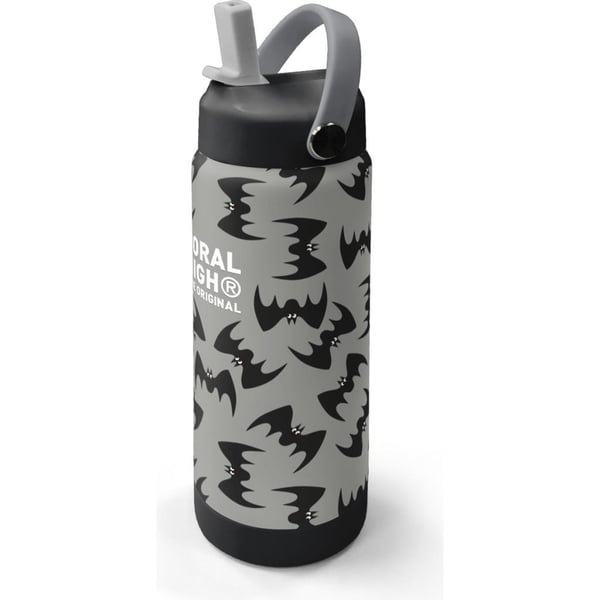 Coral High Gri Siyah Yarasa Desenli Katlanır Ağızlıklı Çelik Termos 650 ml 38326