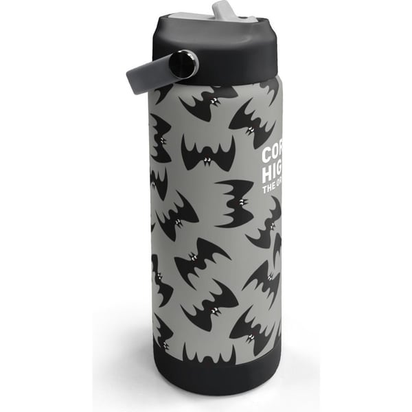 Coral High Gri Siyah Yarasa Desenli Katlanır Ağızlıklı Çelik Termos 650 ml 38326