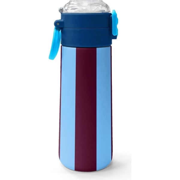 Coral High Kids Bordo Mavi Taraftar Desenli Pipetli ve Direkt İçim Çelik Termos 500 ml 31788