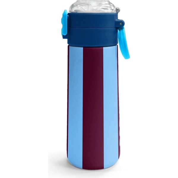Coral High Kids Bordo Mavi Taraftar Desenli Pipetli ve Direkt İçim Çelik Termos 500 ml 31788