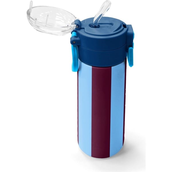 Coral High Kids Bordo Mavi Taraftar Desenli Pipetli ve Direkt İçim Çelik Termos 500 ml 31788