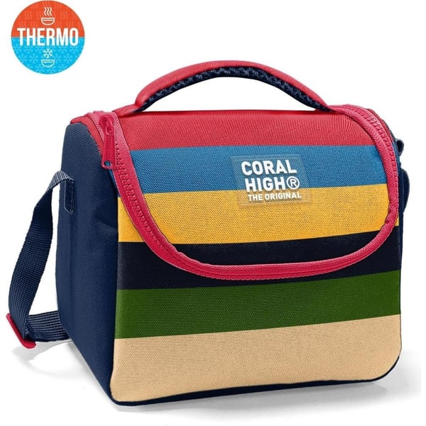 Coral High Kids Çok Renkli Çizgi Desenli Thermo Beslenme Çantası 37112