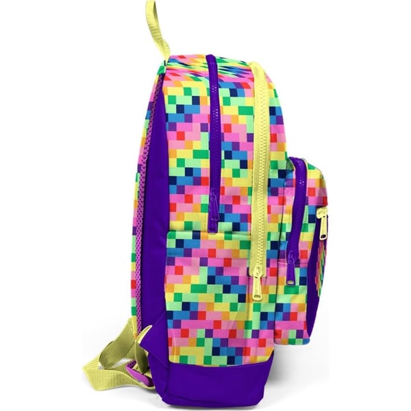 Coral High Kids Çok Renkli Piksel Kalp Desenli Okul Sırt Çantası 33208