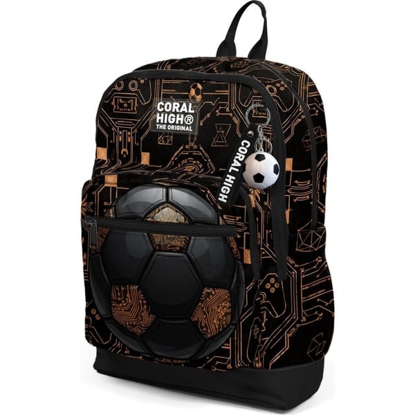 Coral High Kids Futbol Desenli Okul Sırt Çantası 33217