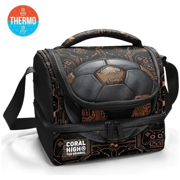Coral High Kids Futbol Desenli Thermo İki Katlı Beslenme Çantası 37208
