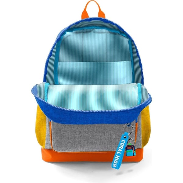 Coral High Kids Gri Turuncu Renkli Okul Sırt Çantası 33221