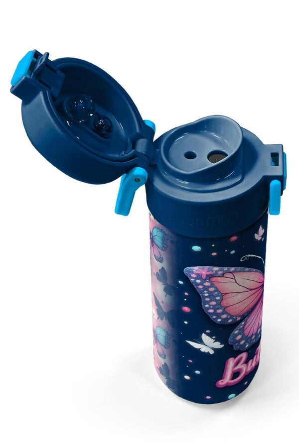 Coral High Kids Kelebek Desenli Pipetli ve Direkt İçim Çelik Termos 500 ml 38131