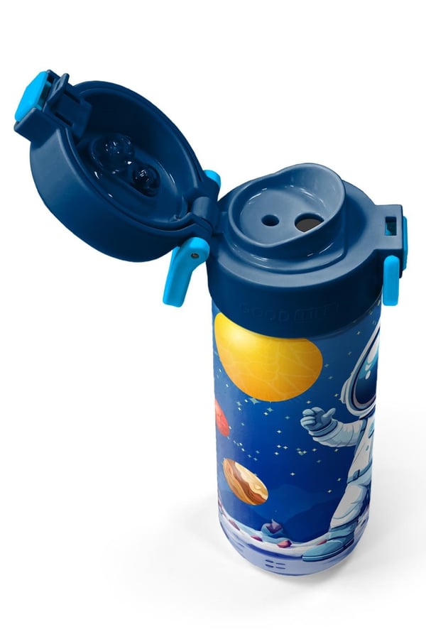 Coral High Kids Lacivert Astronot Desenli Pipetli ve Direkt İçim Çelik Termos 500 ml 38134