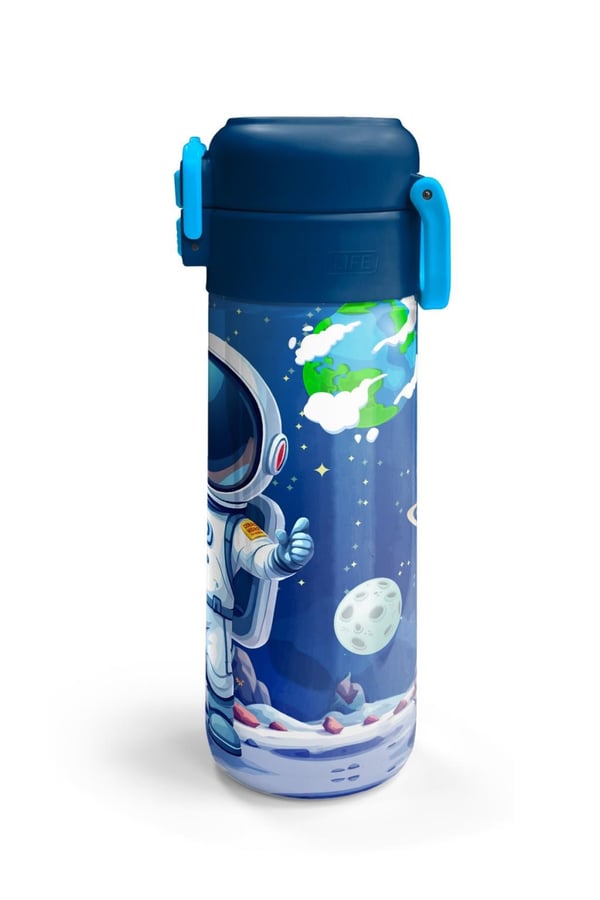 Coral High Kids Lacivert Astronot Desenli Pipetli ve Direkt İçim Çelik Termos 500 ml 38134
