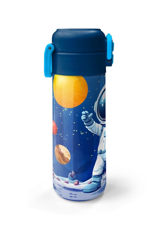 Coral High Kids Lacivert Astronot Desenli Pipetli ve Direkt İçim Çelik Termos 500 ml 38134