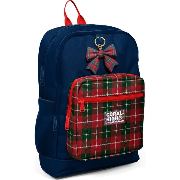 Coral High Kids Lacivert Ekose Fiyonk Desenli Okul Sırt Çantası 33207