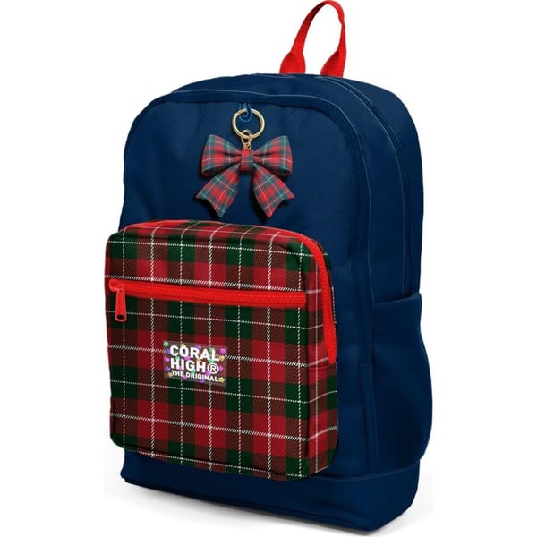 Coral High Kids Lacivert Ekose Fiyonk Desenli Okul Sırt Çantası 33207