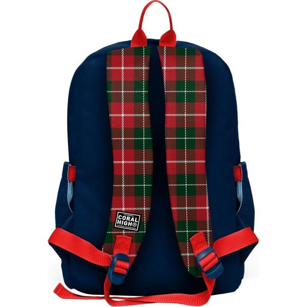 Coral High Kids Lacivert Ekose Fiyonk Desenli Okul Sırt Çantası 33207
