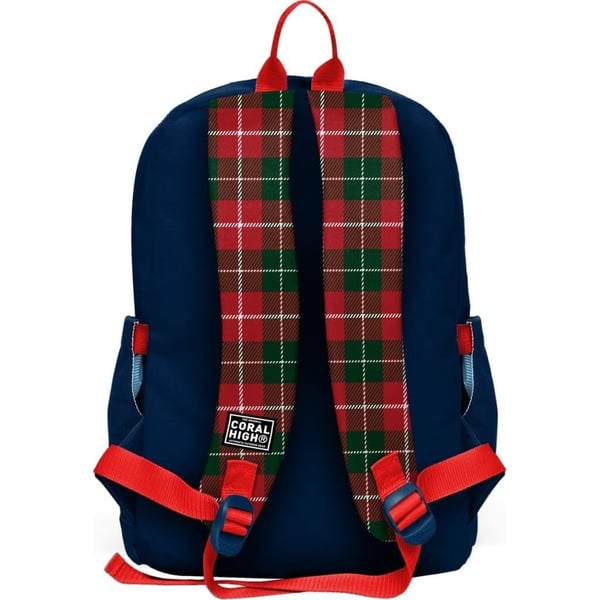 Coral High Kids Lacivert Ekose Fiyonk Desenli Okul Sırt Çantası 33207