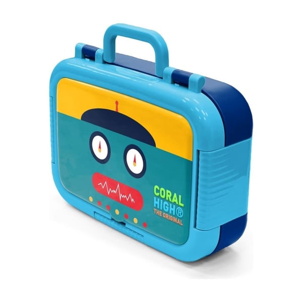Coral High Kids Lacivert Robot Desenli Paslanmaz Çelik Beslenme Kabı 39223