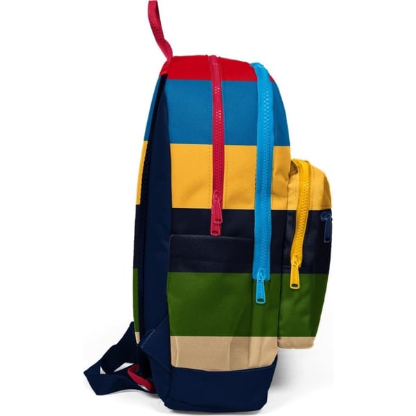 Coral High Kids Lacivert Sarı Kırmızı Çizgi Desenli Okul Sırt Çantası 33212
